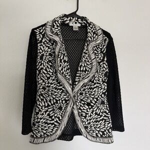 Mona Leah Paris Couture Black & White Blazer Size Medium